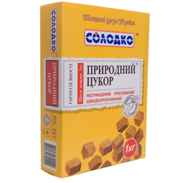Сахар природный (кг) "Солодко" прессованный нерафинированный